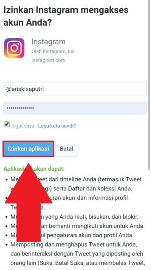 Cara menghubungkan Twitter ke Instagram 7 Login Twitter untuk menautkan