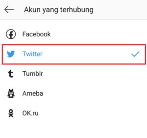 Cara menghubungkan Twitter ke Instagram 8 Akun Instagram sudah tertaut dengan Twitter