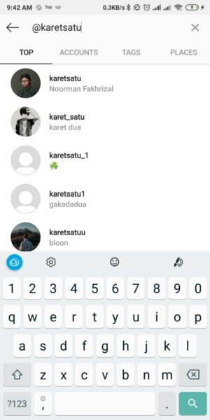 Cara main head quiz dengan filter headquiz di Instagram 2 Cari akun @karetsatu