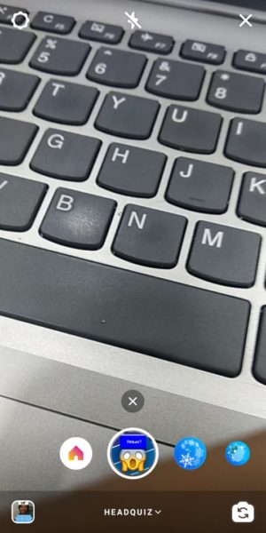 Cara main head quiz dengan filter headquiz di Instagram 5 arahkan kamera kewajah teman