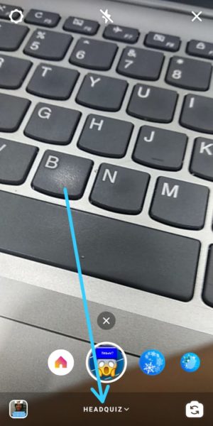 Cara main head quiz dengan filter headquiz di Instagram 6 Save Filter