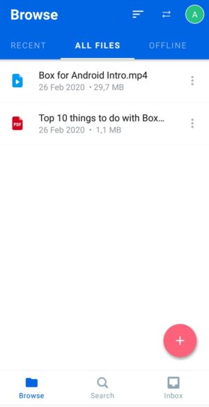 Layanan cloud storage gratis terbaik 5 Tampilan aplikasi cloud storage Box