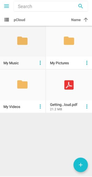 Layanan cloud storage gratis terbaik 6 Tampilan aplikasi cloud storage PCloud