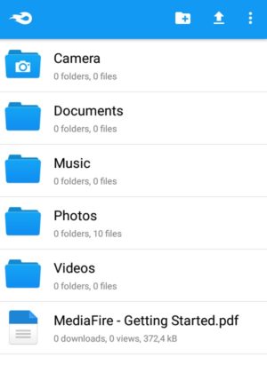 Layanan cloud storage gratis terbaik 4 Tampilan aplikasi cloud storage MediaFire