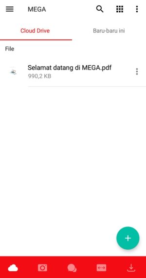 Layanan cloud storage gratis terbaik 7 Tampilan aplikasi cloud storage Mega