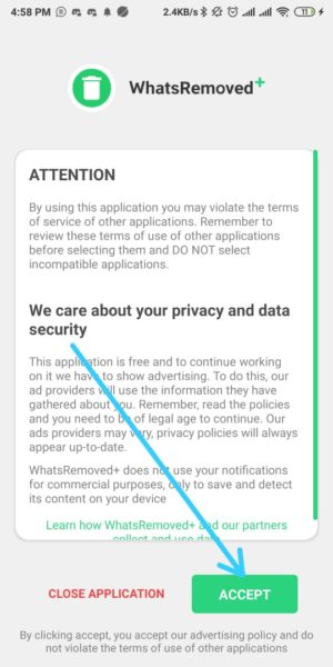 Cara melihat pesan whatsapp yang dihapus pengirim 8 Masuk ke Aplikasi