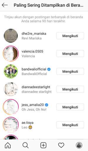 Cara melihat akun yang sering tampil di beranda Instagram kamu 4 akun-akun yang sering muncul di beranda