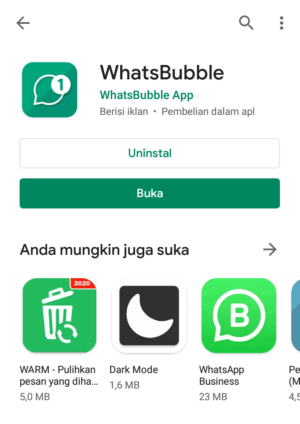 Cara mengganti style gelembung chat WhatsApp 19 buka aplikasi WhatsBubble