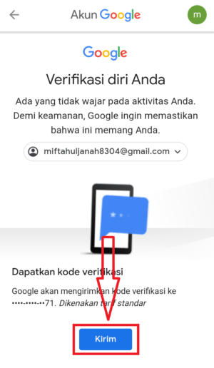 Bisakah mengubah nama dan alamat email gmail? 3 kirim kode verifikasi