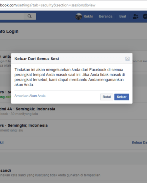 Cara logout akun Facebook dari perangkat lain 26 Cara logout akun Facebook dari perangkat lain 25
