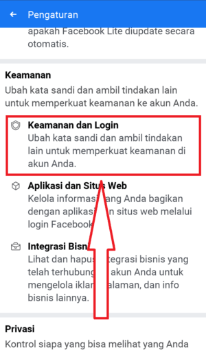 Cara logout akun Facebook dari perangkat lain 3 masuk ke keamanan dan login