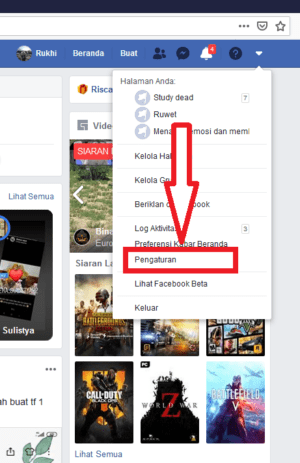Cara logout akun Facebook dari perangkat lain 21 masuk ke pengaturan
