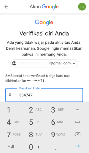Bisakah mengubah nama dan alamat email gmail? 4 masukan kodenya lalu klik selanjutnya