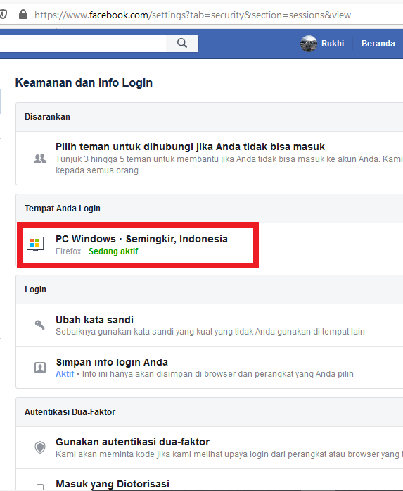 Cara logout akun Facebook dari perangkat lain 27 sekarang yang aktif histori loginya cuma satu