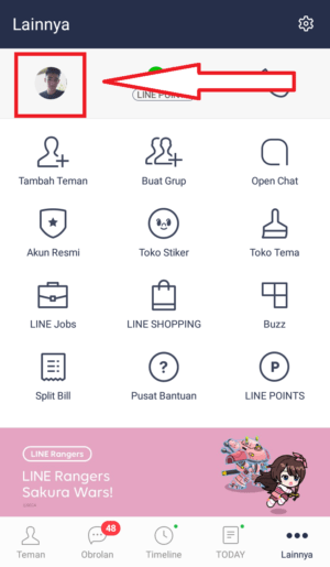 Cara menambahkan link LINE ke bio instagram 2 tap icon profil