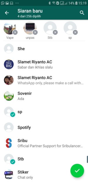 Cara Mengirim Pesan Broadcast di WhatsApp dengan Mudah 3 pilih kontak