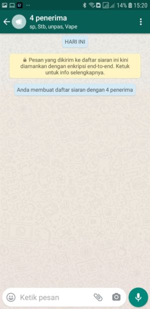 Cara Mengirim Pesan Broadcast di WhatsApp dengan Mudah 4 Tampilan Broadcast