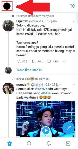 Cara mengganti email di akun Twitter 1 Halaman beranda akun Twitter