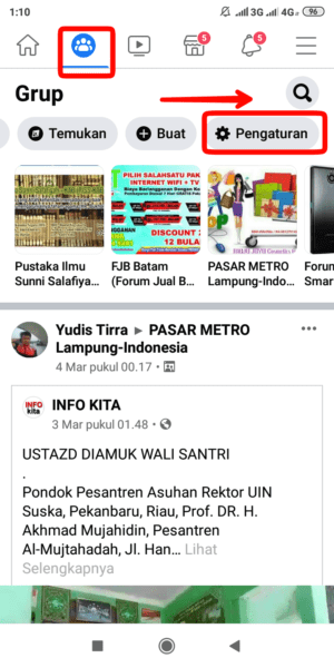 Cara Mematikan Notifikasi Grup di Facebook 10 masuk ke grup dan gulir ke menu pengaturan