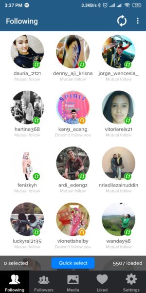 Cara menghapus banyak followers di Instagram sekaligus 7 halaman Following
