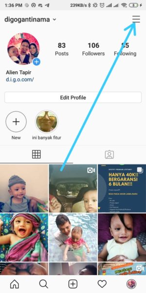 Cara mengaktifkan fitur "autentikasi dua faktor" di Instagram 1 Halaman Awal Instagram