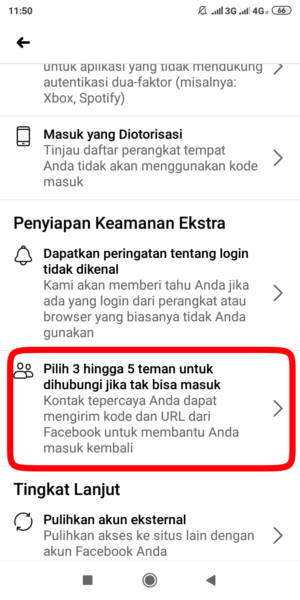Cara Menambahkan Kontak Terpercaya di Facebook 3 laman pengaturan keamanan dan login