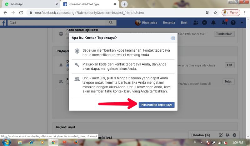 Cara Menambahkan Kontak Terpercaya di Facebook 19 Cara Menambahkan Kontak Terpercaya di Facebook 18