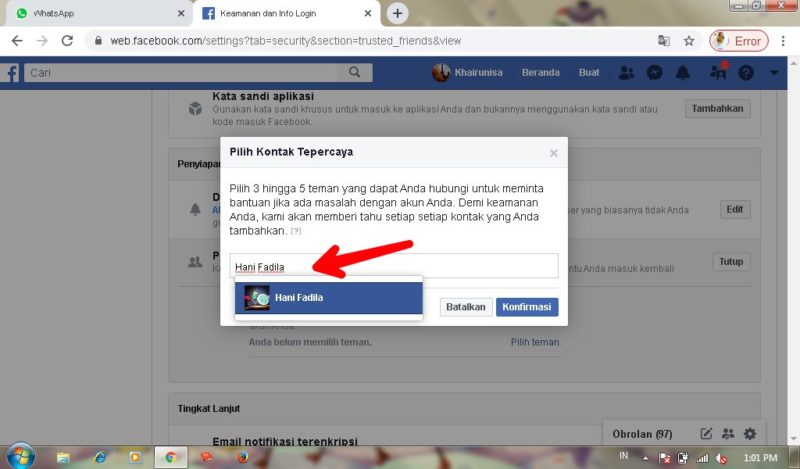 Cara Menambahkan Kontak Terpercaya di Facebook 21 Cara Menambahkan Kontak Terpercaya di Facebook 20