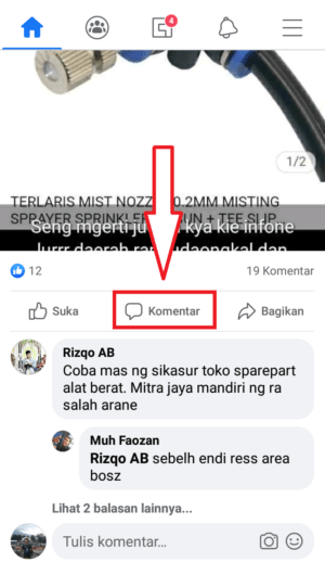 Cara menghapus komentar di facebook 15 masuk ke halaman komentar postingan teman