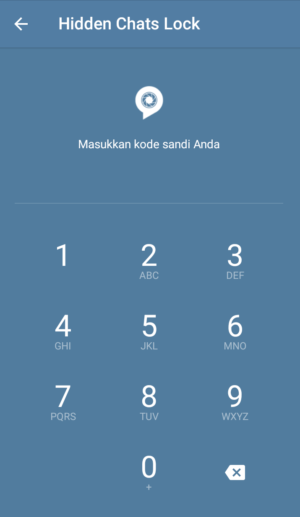 Cara menyembunyikan chat atau obrolan di Telegram 21 masukkan kode sandi yang di buat tadi