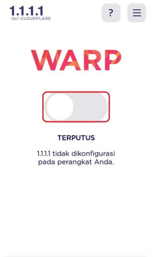 Apa itu aplikasi VPN? contohnya dan cara menggunakannya 5 Ketuk tombol untuk mengaktifkan DNS 1.1.1.1