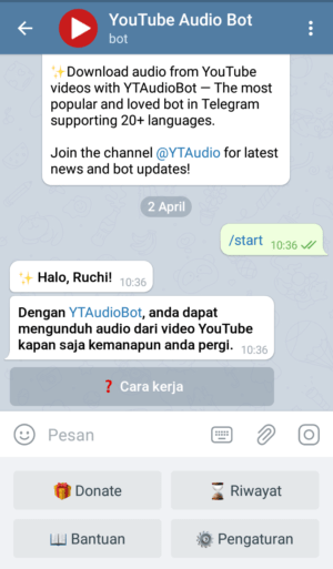 Cara download lagu dengan Bot Telegram 10 Cara download lagu dengan Bot Telegram 9