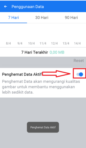 Cara menghemat kuota di Facebook Lite 13 tampilan setelah navigasi aktif