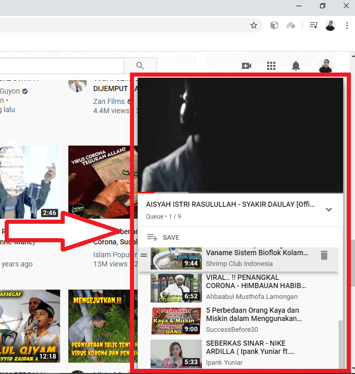 Cara menggunakan fitur "Tambahkan ke Antrean" di Youtube 3 Cara menggunakan fitur "Tambahkan ke Antrean" di Youtube 2
