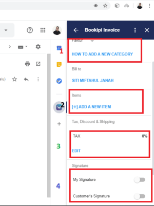 Cara membuat dan mengirim Invoice di email Gmail 16 isi voice nya