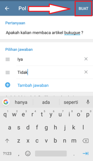 Cara membuat Polling di Telegram 9 Cara membuat Polling di Telegram 8