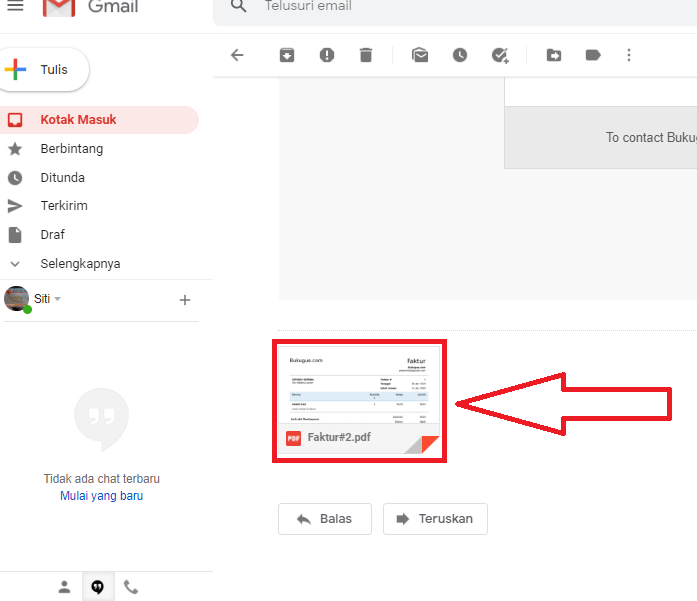 Cara membuat dan mengirim Invoice di email Gmail 25 klik file untuk melihat faktur
