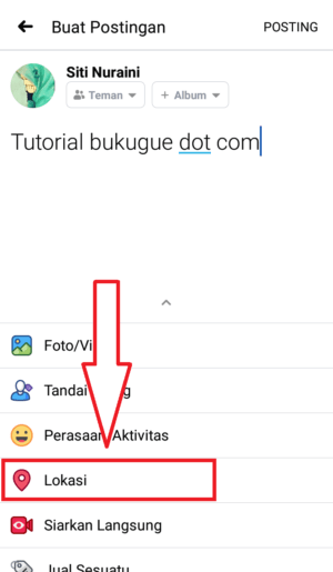 Cara menambah lokasi di Instagram 9 klik icon lokasi