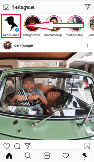 Cara menggunakan stiker "Di Rumah Aja" di story Instagram 1 klik menu stories