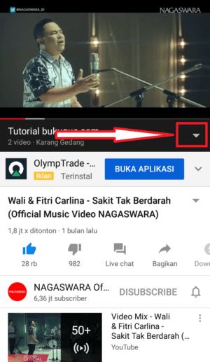 Cara repeat / loop video di Youtube 21 klik panah untuk melihat list