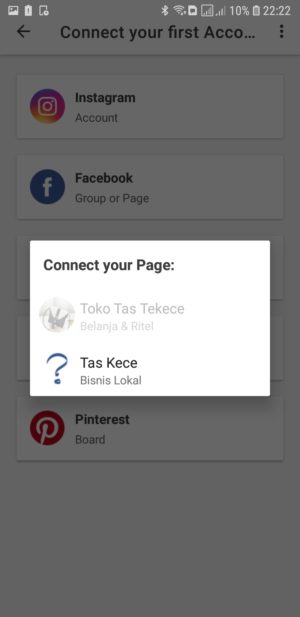 Cara membuat Postingan Terjadwal di Facebook 17 Pilih Group/Page