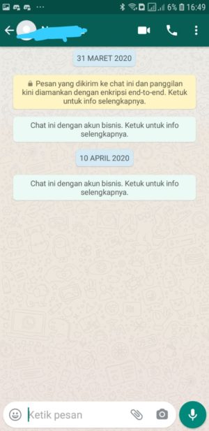 Cara mengirim pesan chat whatsapp tanpa menyimpan nomor 7 Kirim pesan tanpa simpan nomor berhasil