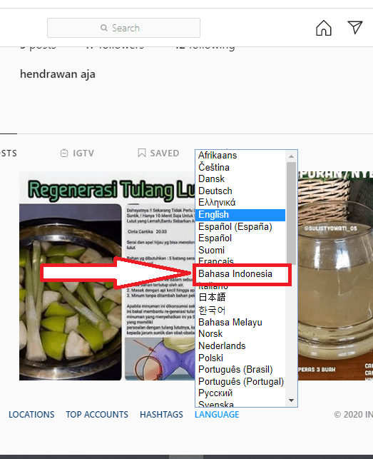 Cara mengganti bahasa di Instagram 10 pilih bahasa sesuai kebutuhan