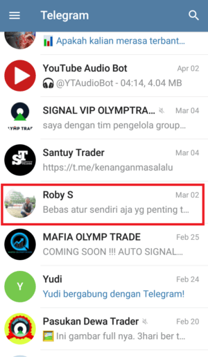 Cara menghapus chat di Telegram 2 Cara menghapus chat di Telegram 1