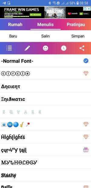 Cara mengganti jenis tulisan (font) di Bio Instagram 25 Aplikasi Instagram Font
