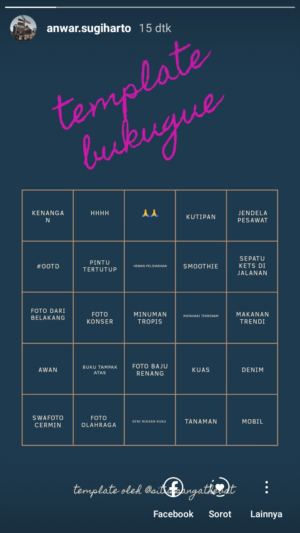 Cara membuat template BINGO untuk Instagram Story 20 template bingo yang sudah jadi