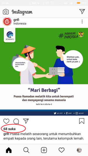 Urutan like di Instagram berdasarkan apa? 3 likes yang hanya berupa angka saja