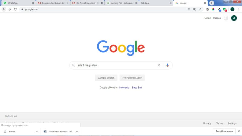 Cara mencari grup atau channel Telegram 1 masukkan keyword site:t.me kata kunci/