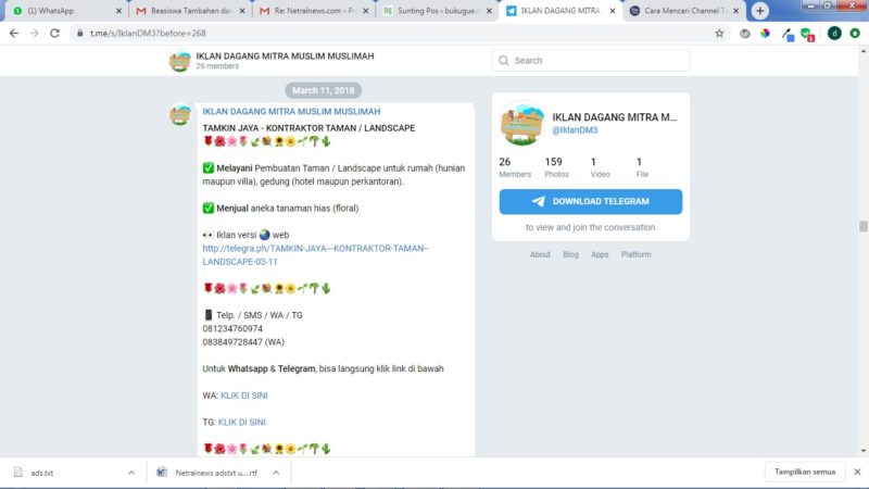 Cara mencari grup atau channel Telegram 5 halaman channel Telegram sesuai pencarian