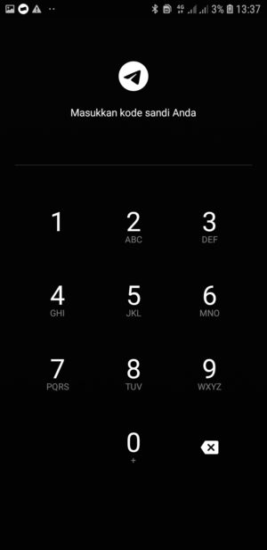 Cara mengunci telegram dengan PIN 9 Telegram Berhasil dikunci